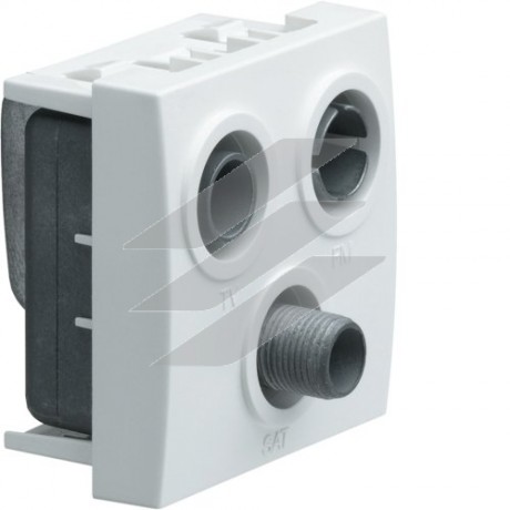 Розетка Тв-ФМ-САТ кінцева 1-вхід 2М Systo білий, Hager