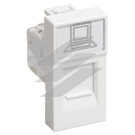 Розетка інформаційна RJ-45 UTP кат.5e, 1 модуль. РКИ-10-00-П, IEK