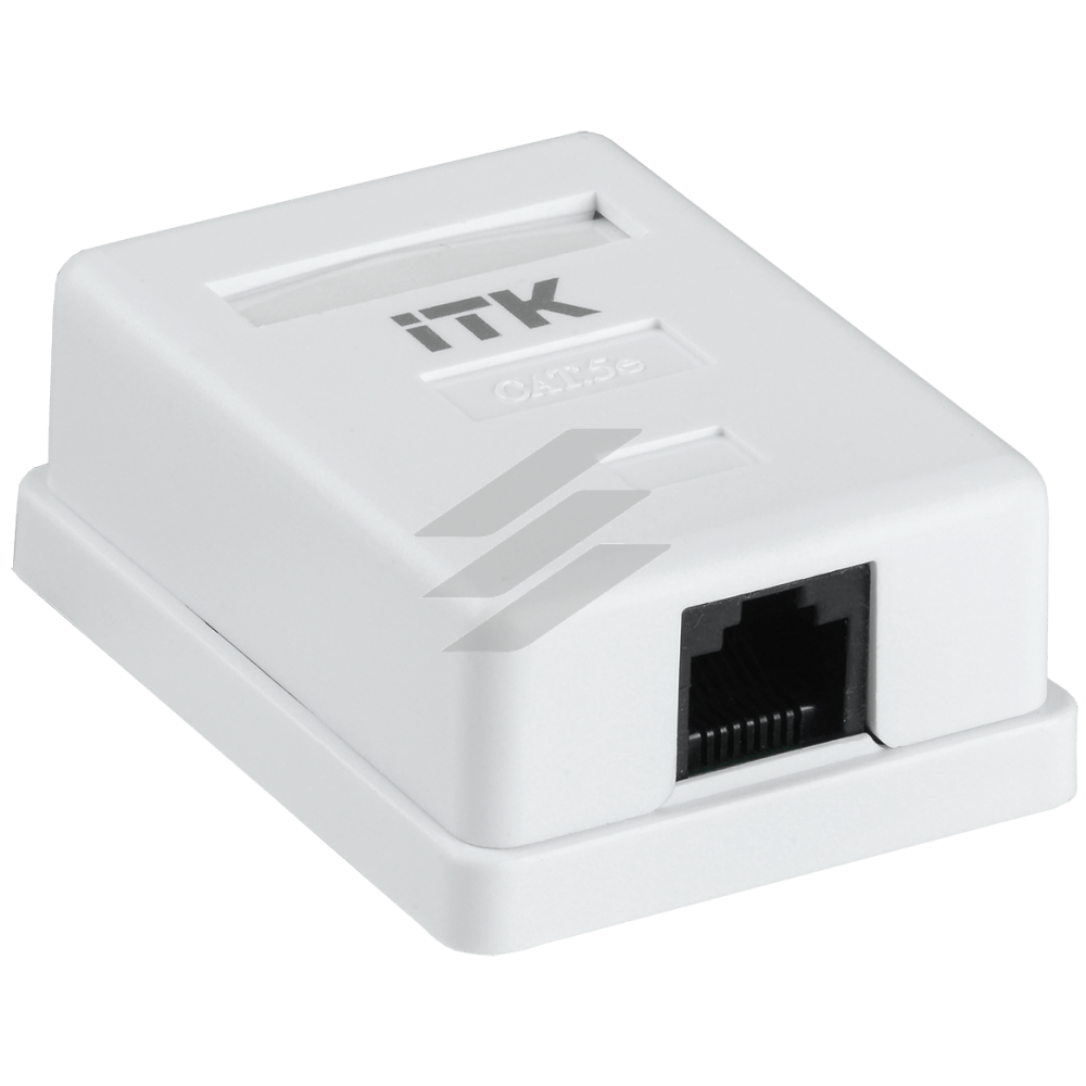 ITK Настінна інформаційна розетка RJ45, кат.5Е UTP, 1-порт