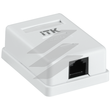 ITK Настінна інформаційна розетка RJ45, кат.5Е UTP, 1-порт