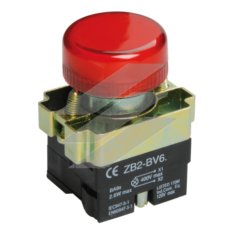 Індикатор LAY5-BU64, червоний d22мм, IEK