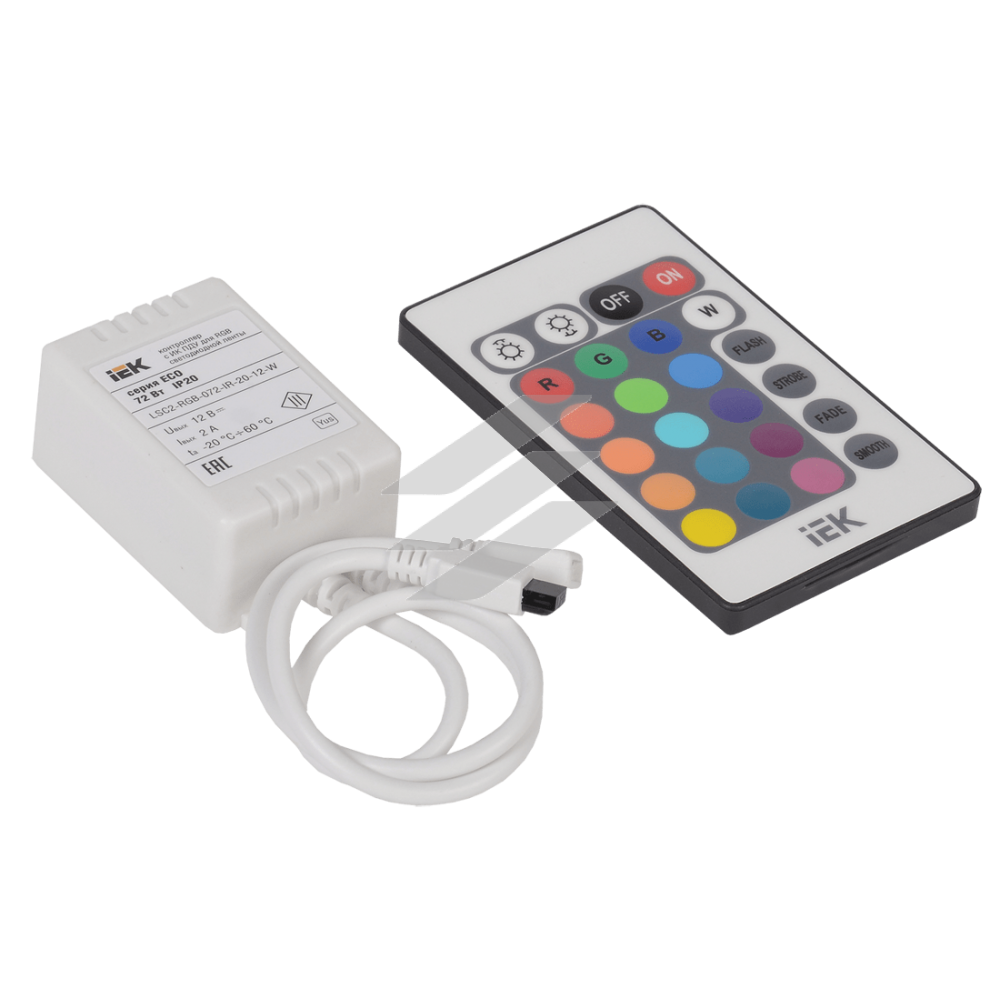 Контролер с ПДК ІЧ RGB 3 канали 12В, 2А, 72Вт IEK-eco