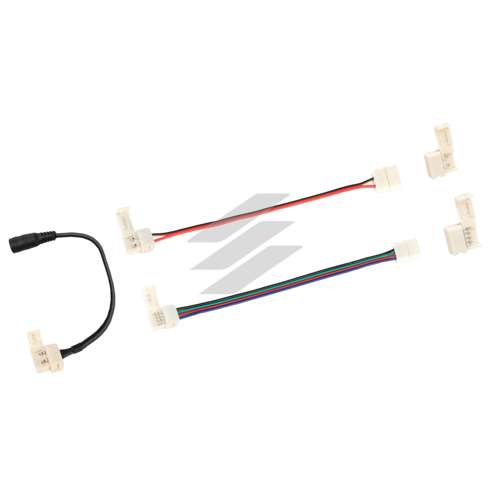 Комплект конекторів для 8 мм MONO и RGB LED стрічки 9шт в блістері IEK-eco