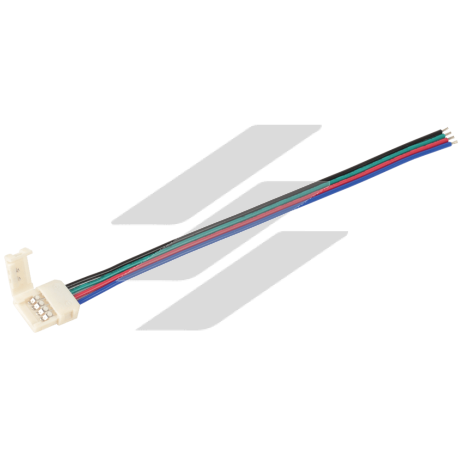 Конектор 5шт RGB 10 мм ( - 15 см - роз'єм) IEK