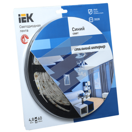 Стрічка LED 5м  блістер LSR-3528B60-4.8-IP65-12V IEK-eco