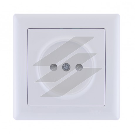 РС01-02-0-ББ Розетка без з/к зі шторками серія BOLERO (білий), IEK