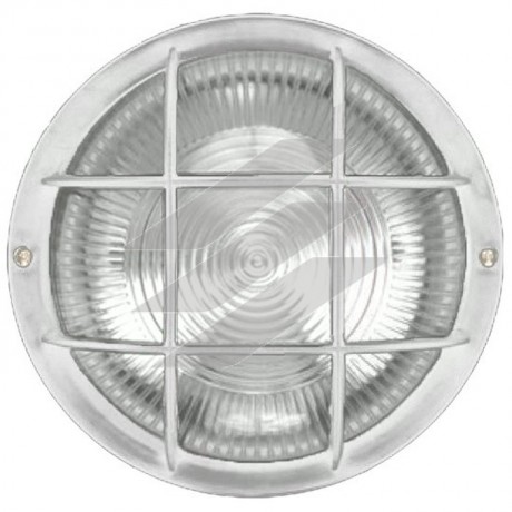 Світильник НПП2602 білий/круг з решіткою пластик 60Вт IP54, IEK