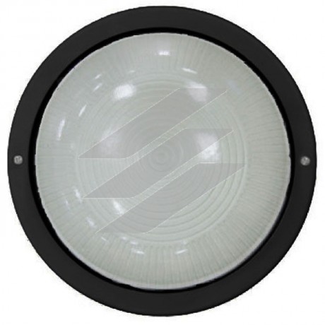 Світильник НПП2602А чорний/круг без решітки пластик 60Вт IP54, IEK