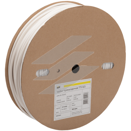 Термоусаджувальна трубка ТТУ 25/12.5 біла 50 м/рол, IEK (рул)