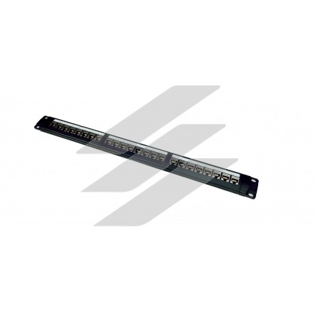 Комутаційна патч-панель RJ45 на 24 порти, cat.6, 19