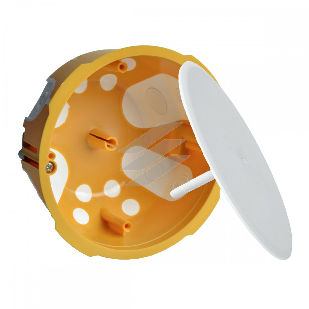 Коробка розподільча з кришкою ПВХ, жовта, Ø105х50мм, KO 97/LD_NA, КОПОС Коробка розподільча з кришкою ПВХ, жовта, Ø105х50мм, KO 97/LD_NA, КОПОС