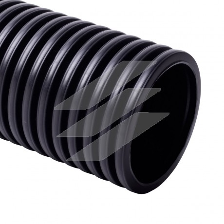 Труба гофрована важка двошарова Коподур, чорна, з муфтою, Ø63мм, HDPE, довжина 6м KD 09063_FC, КОПОС