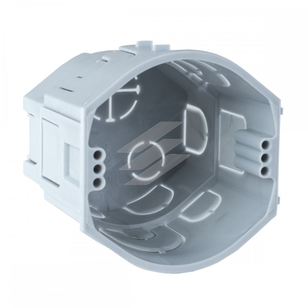 Коробка приладова поглиблена в тверді стіни, з'єднується між собою, ПВХ, сіра, Ø73х70мм, KPR 68-70_KA, КОПОС