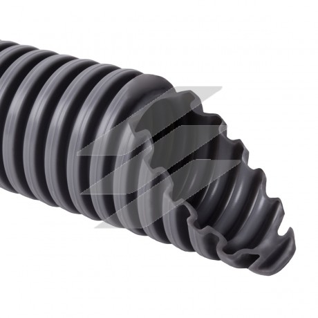 Труба гофрована електромонтажна з протяжкою 750N/5см безгалогенова, SUPER MONOFLEX, Ø32мм, поліпропілен, сіра, Бухта 50 м, 1232HFPP_L50, КОПОС