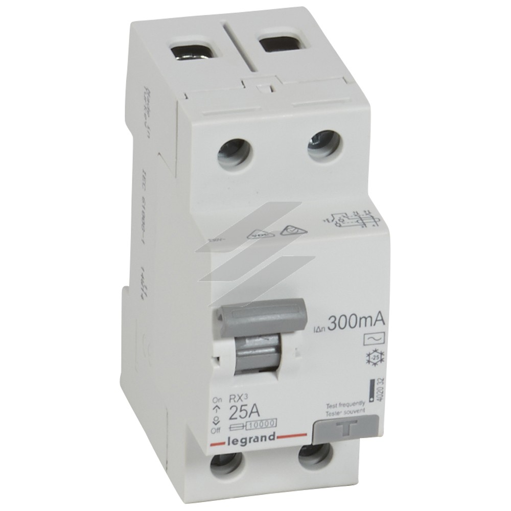 RX³ Диференційне реле 100mA 63А 2P AC, Legrand