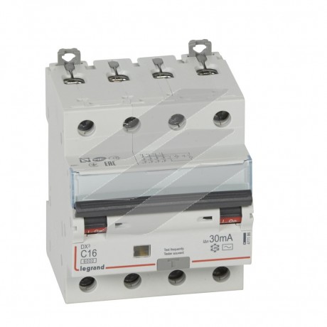 Диференційний автомат DX³ 4Р C 10A 30mA-AC, Legrand