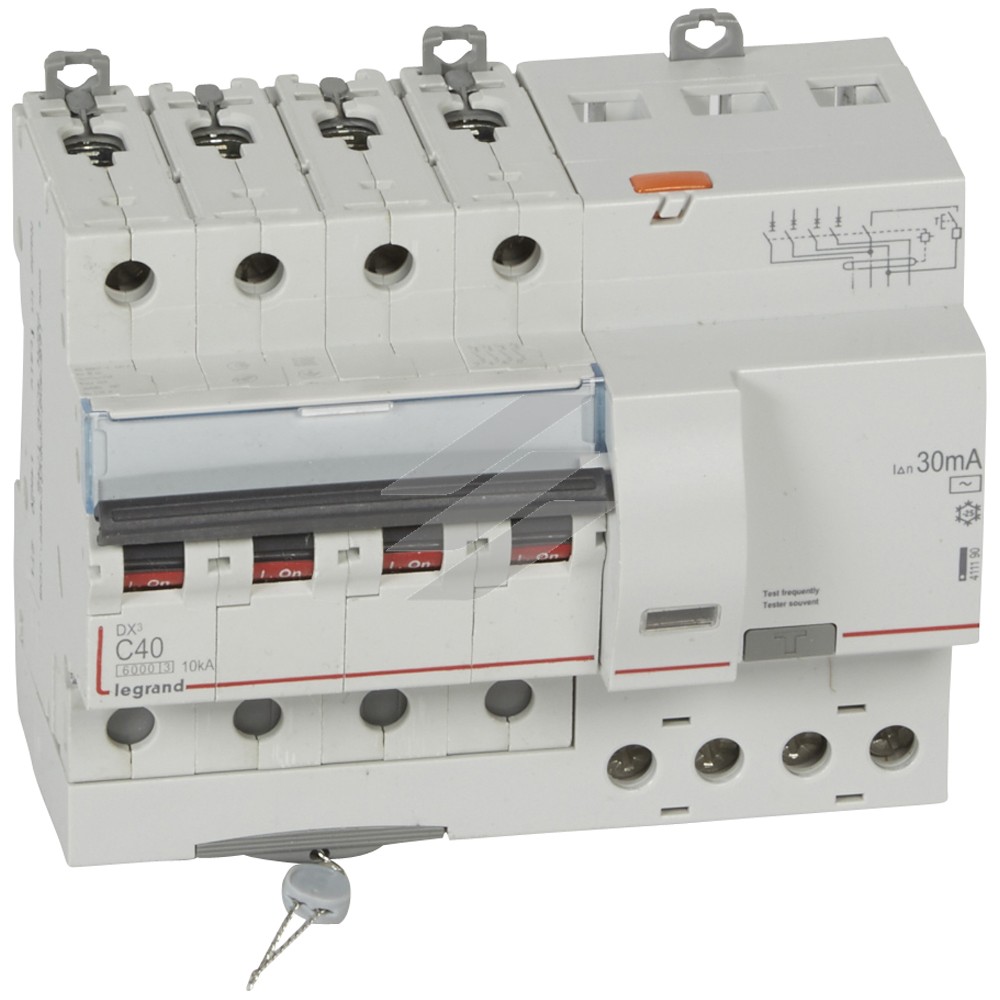 Диференційний автомат DX³ 4Р C 32A 30mA-AC, Legrand