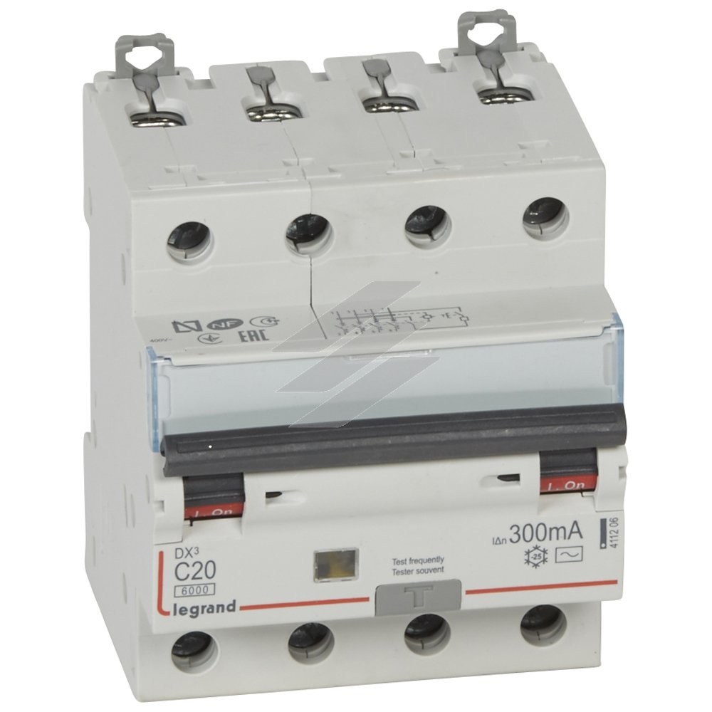 Диференційний автомат DX³ 4Р C 16A 300mA-AC, Legrand