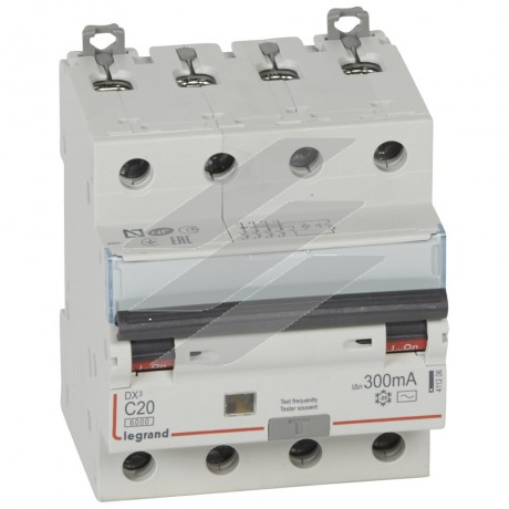 Диференційний автомат DX³ 4Р C 16A 300mA-AC, Legrand