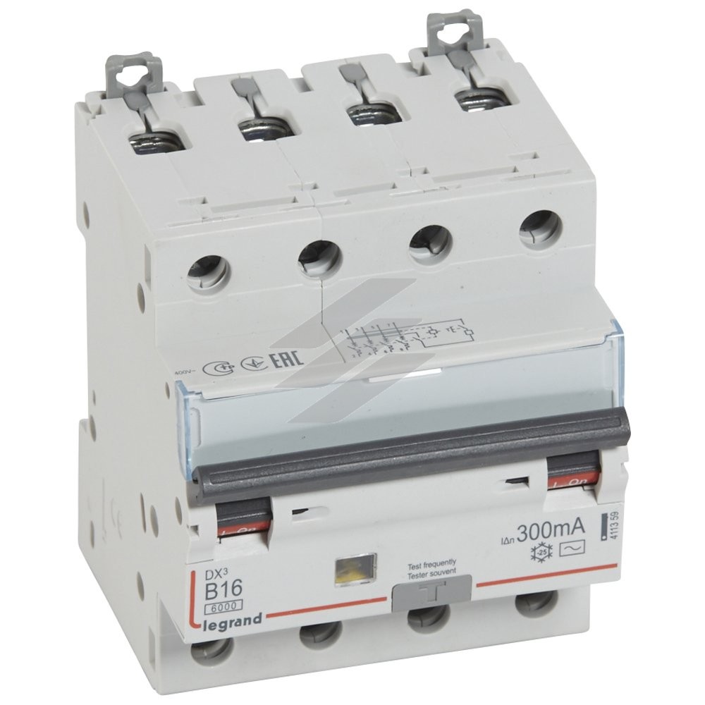 Диференційний автомат DX³ 4Р C 13A 30mA-A, Legrand