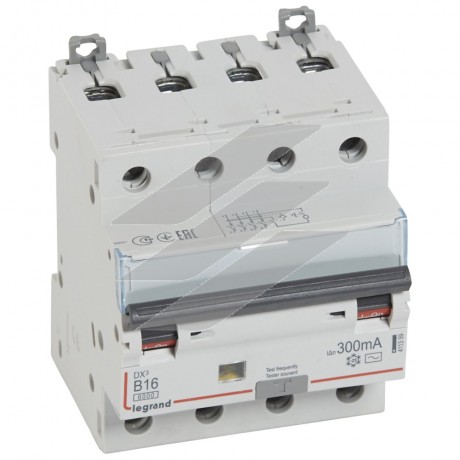Диференційний автомат DX³ 4Р C 13A 30mA-A, Legrand