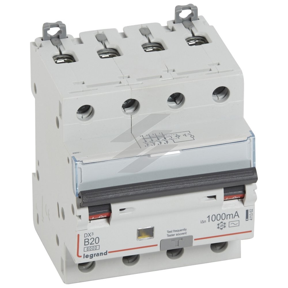 Диференційний автомат DX³ 4Р B 16A 1000mA-AC, Legrand