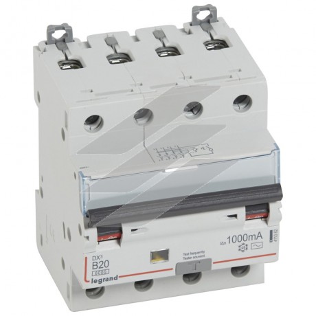 Диференційний автомат DX³ 4Р B 16A 1000mA-AC, Legrand