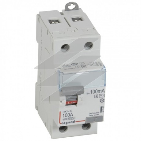 Диференційне реле DX³ 2P 100A 100mA Ac-S, Legrand