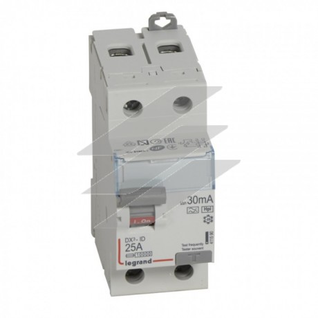 Диференційне реле DX³ Hpi 2P 25A 30mA, Legrand