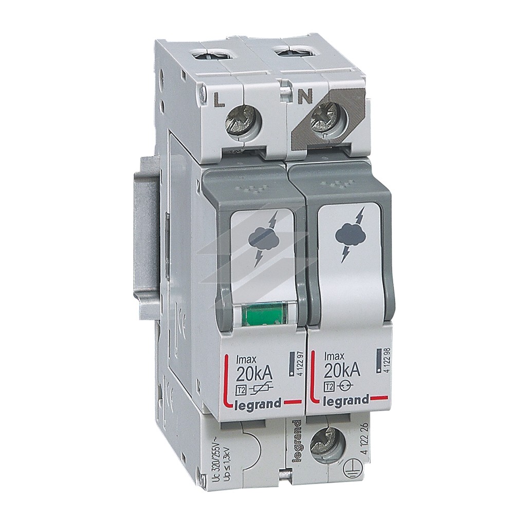 ПЗІП Т2 1П+Н 220 кА, Legrand ПЗІП Т2 1П+Н 220 кА, Legrand