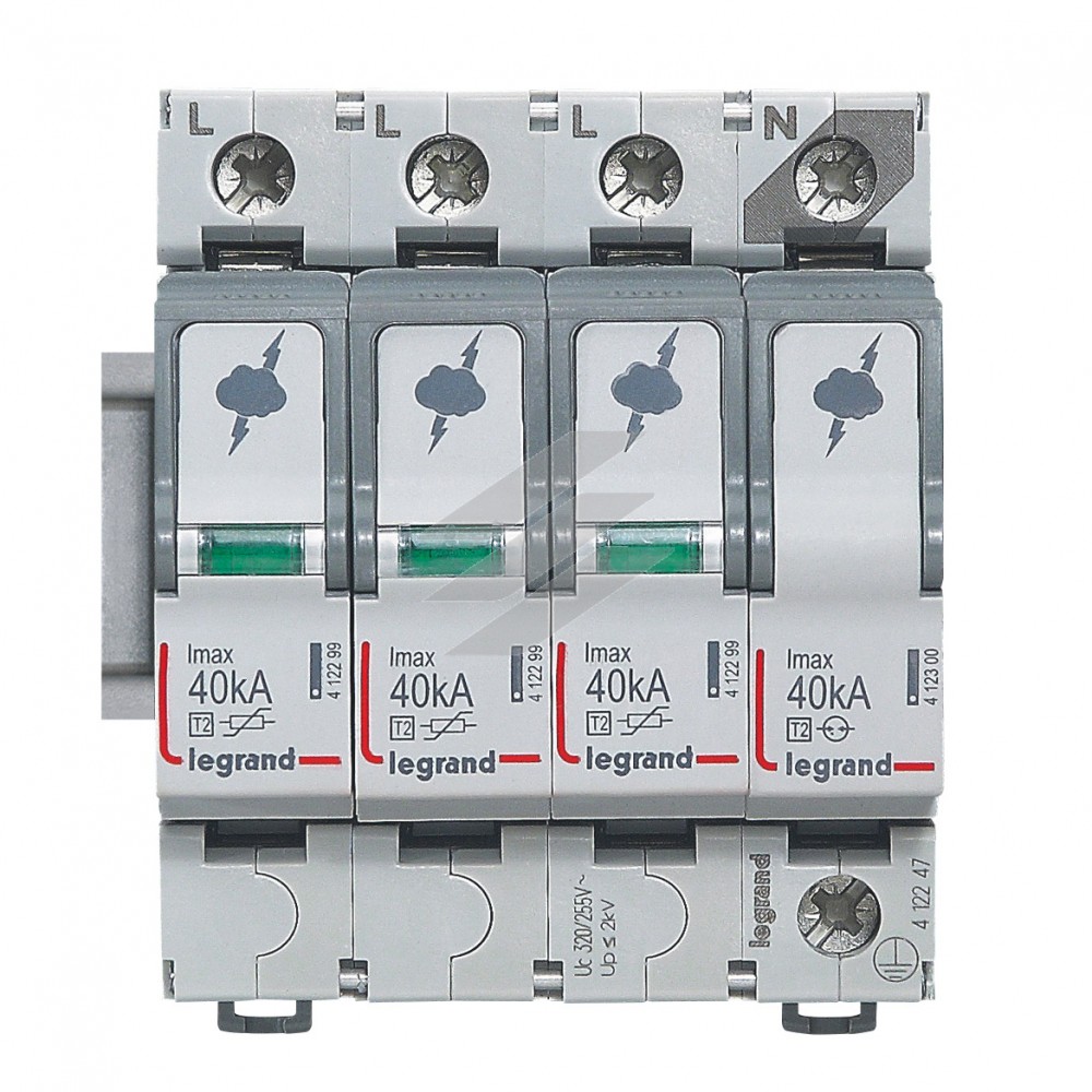 ПЗІП Т2 3P+N 40кА, Legrand