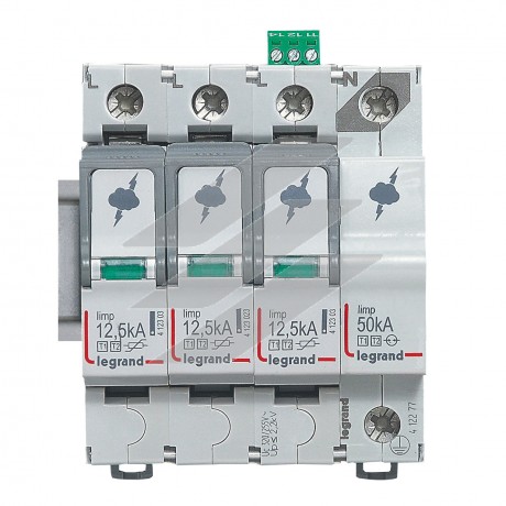 ПЗІП Т1+Т2 3P+N 12.5кА сигнальний контакт, Legrand