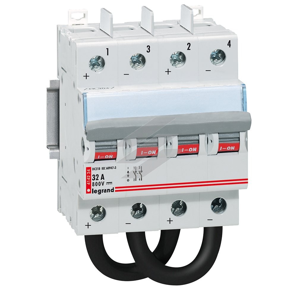Вимикач-роз'єднувач 25A 2P DC 800В 4м, Legrand