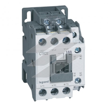 Контактор CTX³ 22 3Р 18A 1NO 1NC 24В DC, Legrand