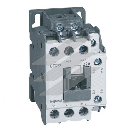 Контактор CTX³ 22 3Р 22A 1NO 1NC 24В DC, Legrand