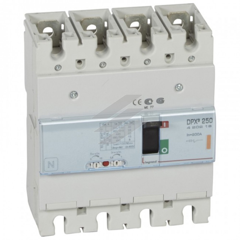 Автоматичний вимикач DPX³ 250 4Р 200А 25кА, Legrand