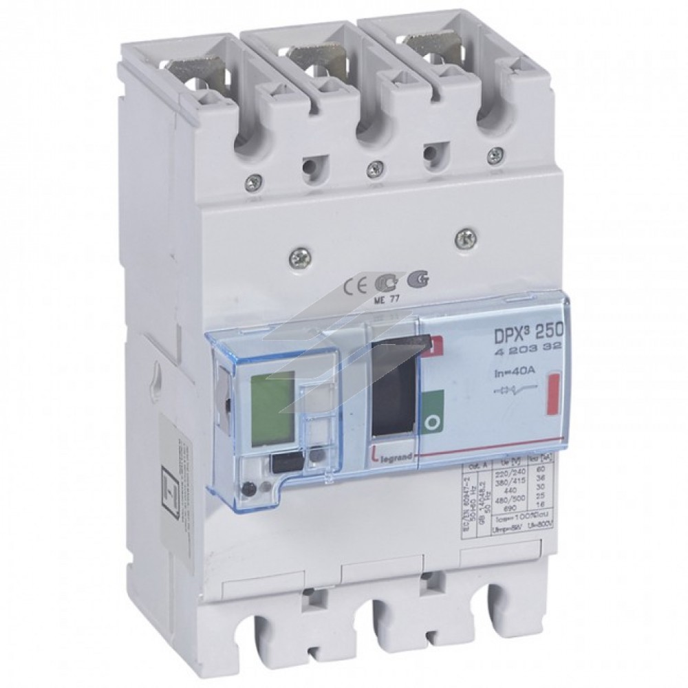 Автоматичний вимикач DPX³ 250 3Р 40А 36кА, Legrand