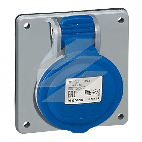 Розетка панельна P17 16А 2P+PE 230V IP44, Legrand