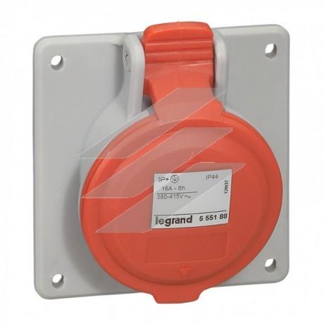 Розетка панельна P17 16А 3P+N+PЕ, 415V IP44, Legrand