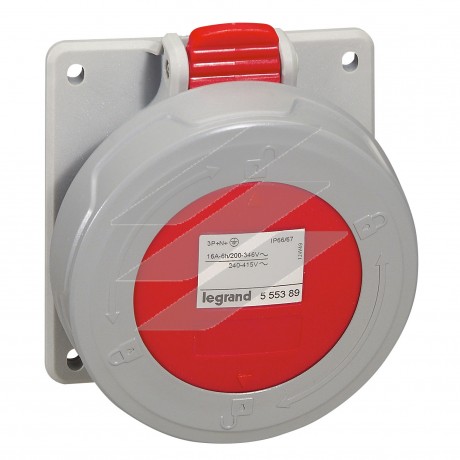 Розетка панельна P17 16A 3P+PE 415В IP67, Legrand
