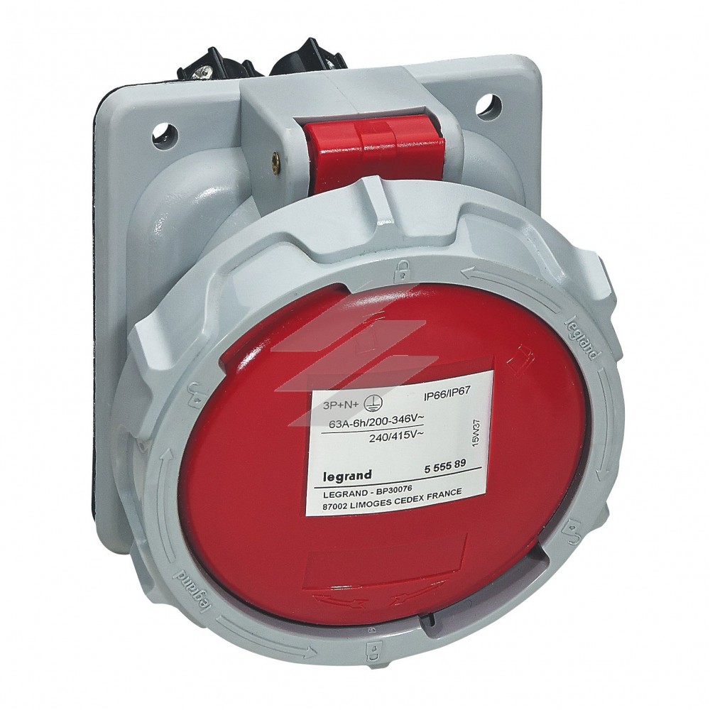 Розетка вбудована, 63А, 3К+З, 380, IP67, Legrand