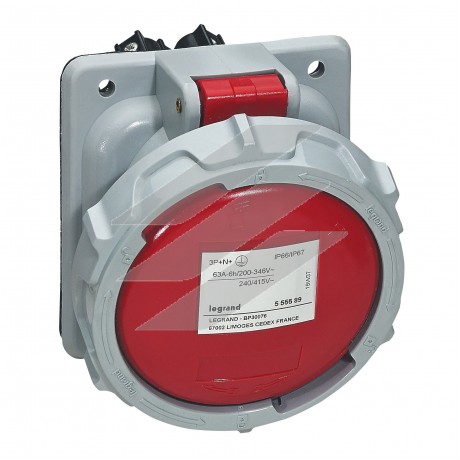 Розетка вбудована, 63А, 3К+З, 380, IP67, Legrand