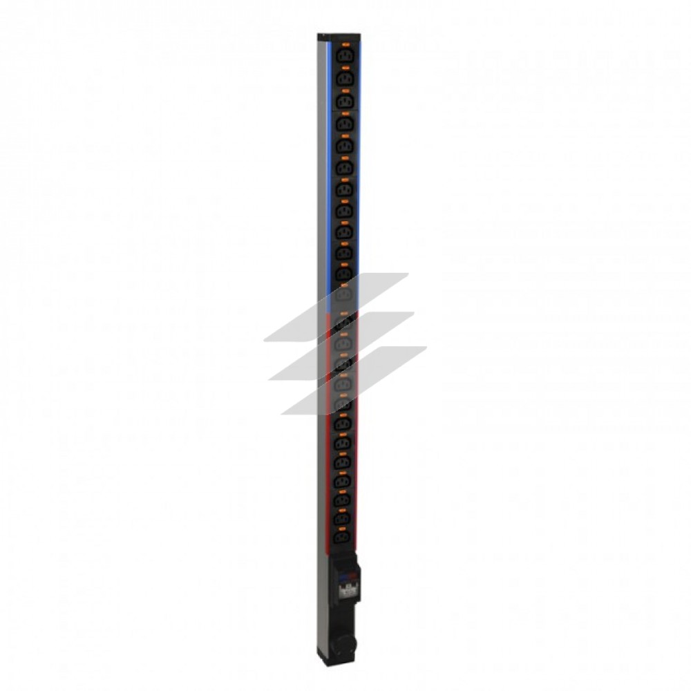 Блок розподілу живлення вертикальний на 24 розетки С13, MCB, клемний блок 32А, Legrand