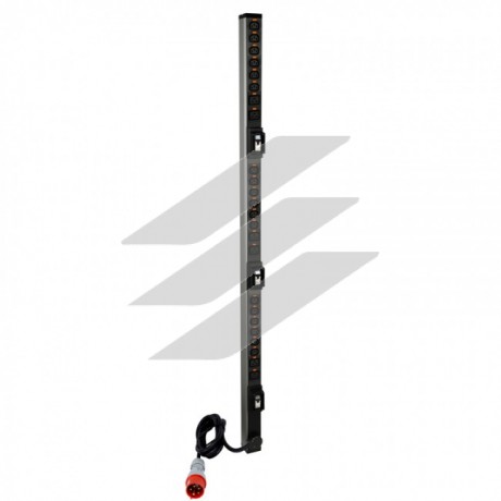 Блок розподілу живлення вертикальний на 18 розеток С13 та 6 розеток С19, MCB, 3-фазний-шнур живлення 3м 16А, Legrand