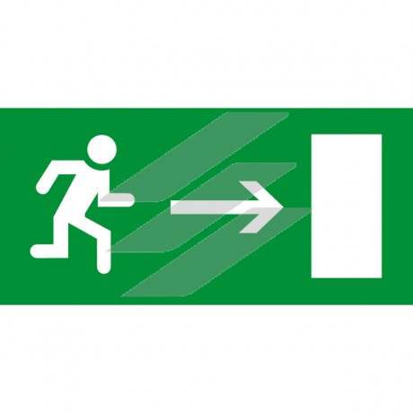 Інформаційна табличка, для аВтономних евакуаційних світильників, двері на вихід наліво, 310х112 мм, Legrand