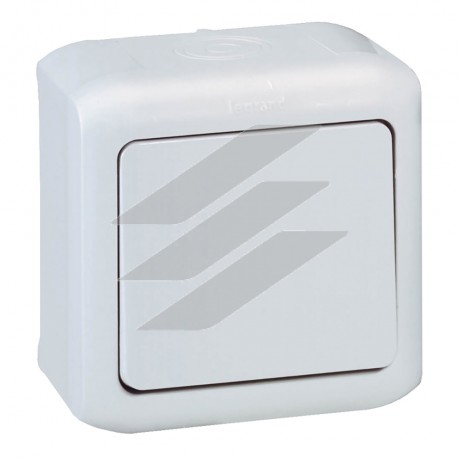 Перемикач Forix 1-клавішний IP44 10A Сірий, Legrand