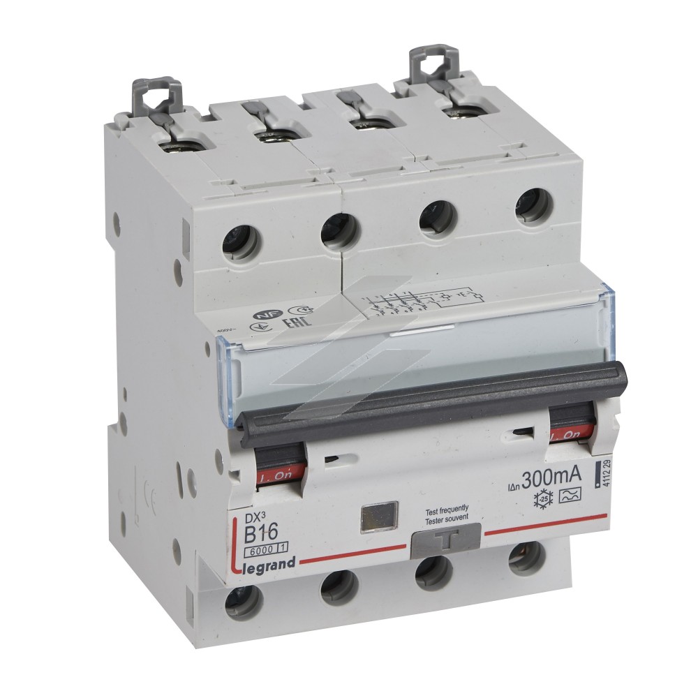 Диференційний автомат DX³ 4Р B 10A 300mA-A, Legrand