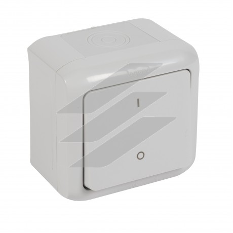 Вимикач Forix двохполюсний IP44, Сірий, Legrand