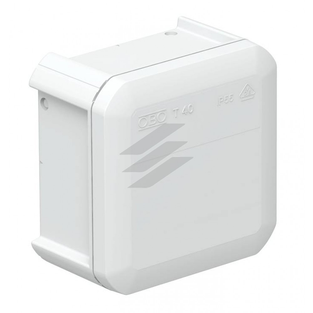 Коробка розподільча Т-серії без кабельних вводів, 90х90х52, ІР55, ультрафіолетостійкий, ударостійкий пластик (Тип: T 40 OE), OBO Bettermann