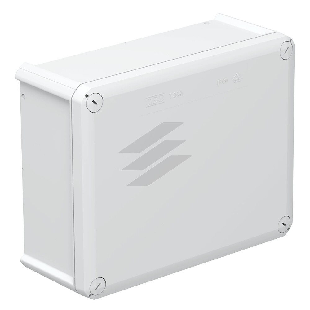 Коробка розподільча Т-серії без кабельних вводів, 240х190х95, ІР66, ультрафіолетостійкий, ударостійкий пластик, OBO Bettermann